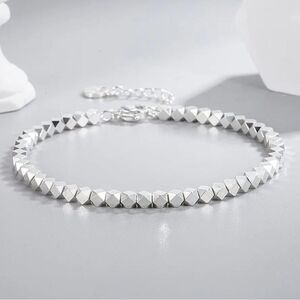 The Abstract Sparkle Chain Link Bracelet in 925 silver